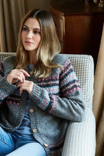 Load image into Gallery viewer, luscious scarves wool cardigan Pachamama All Season Wharfdale Cardigan, Fair Trade, Handmade
