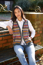 Load image into Gallery viewer, luscious scarves wool cardigan Pachamama Elveden Waistcoat, Hand Knitted , Fair trade
