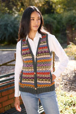 Load image into Gallery viewer, luscious scarves wool cardigan Pachamama Elveden Waistcoat, Hand Knitted , Fair trade
