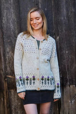 Load image into Gallery viewer, luscious scarves wool cardigan Pachamama Thistle Cardigan , Fair Trade, Handmade.
