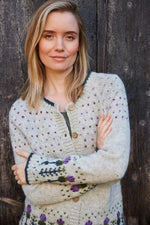 Load image into Gallery viewer, luscious scarves wool cardigan S Pachamama Thistle Cardigan , Fair Trade, Handmade.
