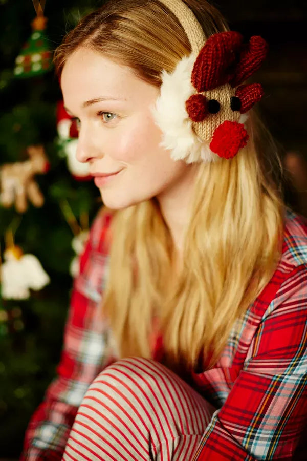 luscious scarves wool earmuffs Pachamama Rudolph Earmuffs Handmade