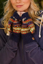 Load image into Gallery viewer, luscious scarves wool gloves Pachamama Colorado Glove Mitts , Handmade, Fairtrade.
