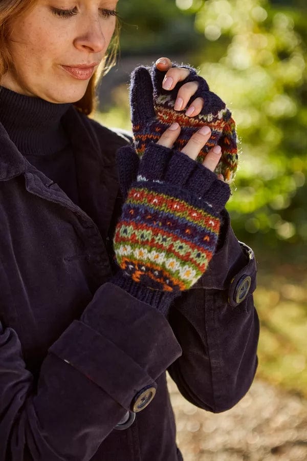 luscious scarves wool gloves Pachamama Colorado Glove Mitts , Handmade, Fairtrade.