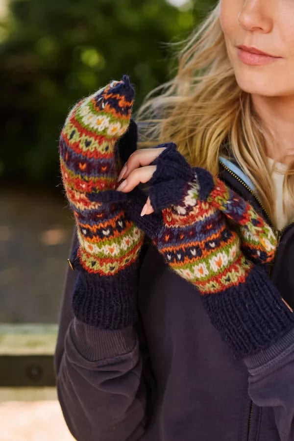 luscious scarves wool gloves Pachamama Colorado Glove Mitts , Handmade, Fairtrade.