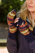 Load image into Gallery viewer, luscious scarves wool gloves Pachamama Colorado Glove Mitts , Handmade, Fairtrade.
