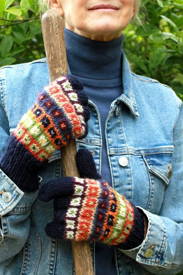 luscious scarves wool gloves Pachamama Colorado Gloves , Handmade, Fairtrade.