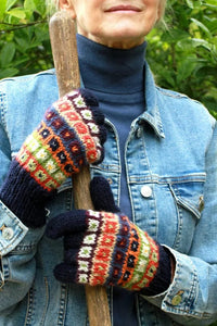 luscious scarves wool gloves Pachamama Colorado Gloves , Handmade, Fairtrade.