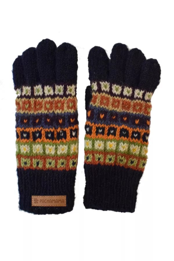 luscious scarves wool gloves Pachamama Colorado Gloves , Handmade, Fairtrade.