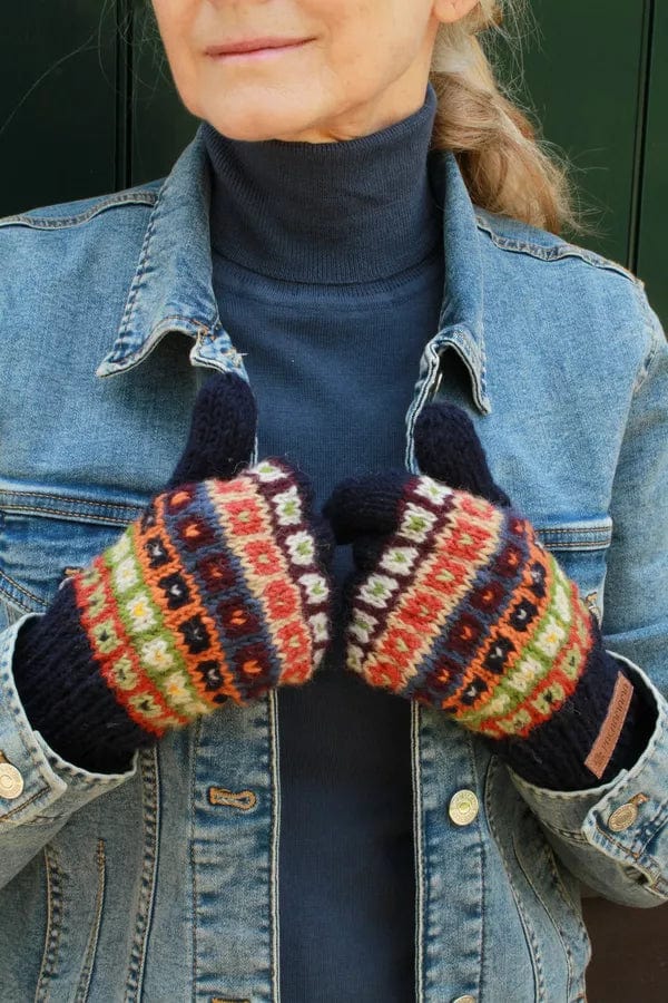 luscious scarves wool gloves Pachamama Colorado Gloves , Handmade, Fairtrade.