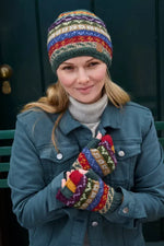 Load image into Gallery viewer, luscious scarves wool gloves Pachamama Elveden Fingerless Gloves , Handknitted , Fairtrade
