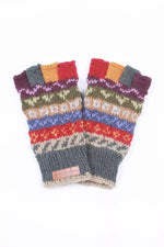 Load image into Gallery viewer, luscious scarves wool gloves Pachamama Elveden Fingerless Gloves , Handknitted , Fairtrade

