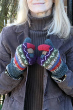 Load image into Gallery viewer, luscious scarves wool gloves Pachamama Elveden Gloves , Handknitted , Fairtrade
