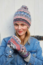 Load image into Gallery viewer, luscious scarves wool gloves Pachamama Ladies Classic Fairisle Glove Mitts, Oatmeal , Handknitted , Fairtrade

