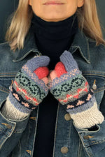 Load image into Gallery viewer, luscious scarves wool gloves Pachamama Ladies Classic Fairisle Gloves, Oatmeal , Handknitted , Fairtrade
