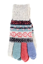 Load image into Gallery viewer, luscious scarves wool gloves Pachamama Ladies Classic Fairisle Gloves, Oatmeal , Handknitted , Fairtrade
