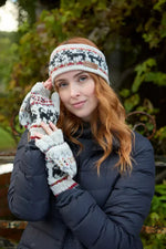 Load image into Gallery viewer, luscious scarves wool gloves Pachamama Ladies Crafty Cat Glove Mitts , Handknitted , Fairtrade
