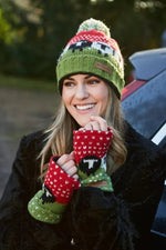 Load image into Gallery viewer, luscious scarves wool handwarmer Pachamama Black Sheep Handwarmer Red , Fairtrade, Handmade

