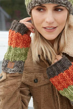 Load image into Gallery viewer, luscious scarves wool handwarmer Pachamama Cotopaxi Handwarmer,  Earth, Handmade, Fairtrade
