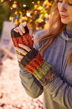 Load image into Gallery viewer, luscious scarves wool handwarmer Pachamama Cotopaxi Handwarmer,  Earth, Handmade, Fairtrade
