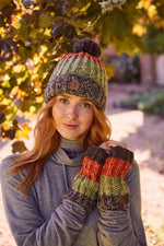 Load image into Gallery viewer, luscious scarves wool handwarmer Pachamama Cotopaxi Handwarmer,  Earth, Handmade, Fairtrade
