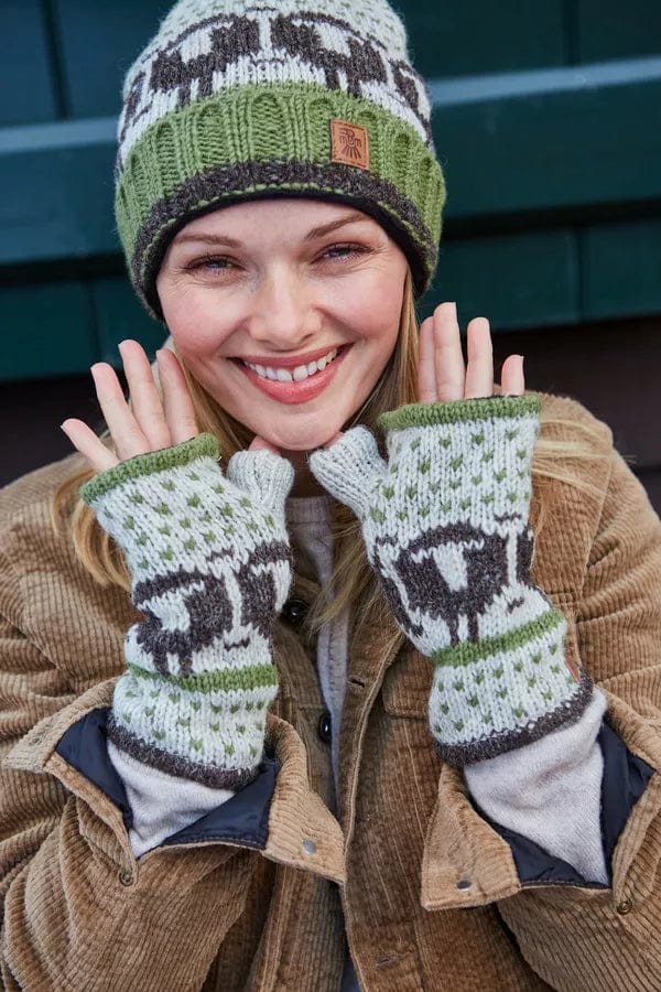 luscious scarves wool handwarmer Pachamama Herdwick Sheep Roll Back Handwarmer , Fairtrade, Handmade