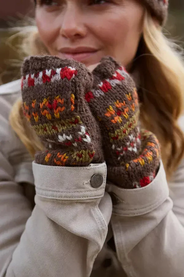 luscious scarves wool handwarmer Pachamama Inveraray (Merino) Handwarmer Earth
