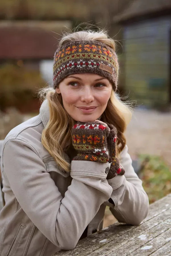 luscious scarves wool handwarmer Pachamama Inveraray (Merino) Handwarmer Earth