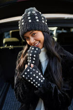 Load image into Gallery viewer, luscious scarves wool handwarmer Pachamama Kew Handwarmer Charcoal , Handmade, Fairtrade
