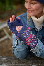 Load image into Gallery viewer, luscious scarves wool handwarmer Pachamama Killarney (Merino) Handwarmers Denim
