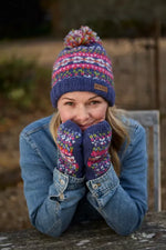 Load image into Gallery viewer, luscious scarves wool handwarmer Pachamama Killarney (Merino) Handwarmers Denim

