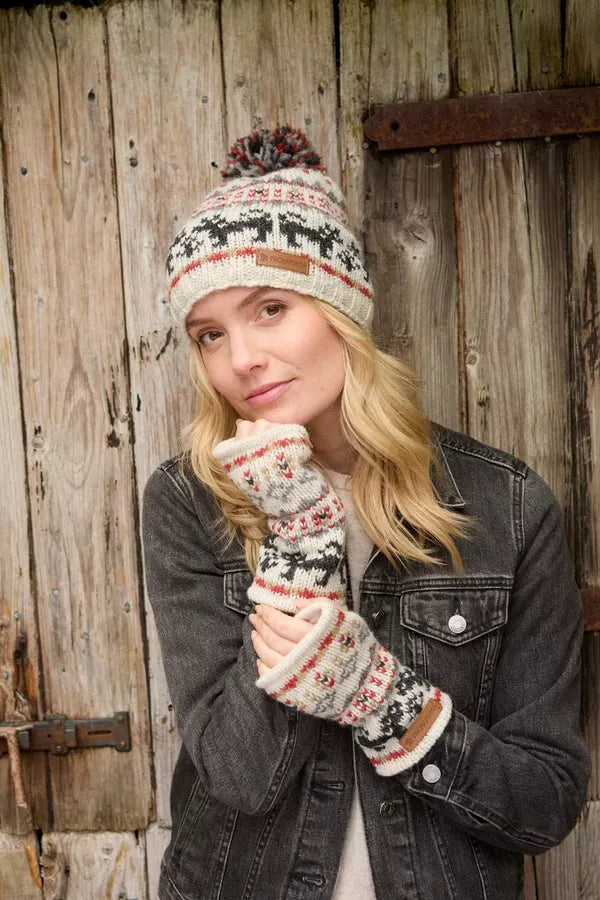 luscious scarves wool handwarmer Pachamama Ladies Crafty Cat Hand Warmers , Handknitted , Fairtrade