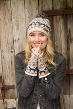 Load image into Gallery viewer, luscious scarves wool handwarmer Pachamama Ladies Crafty Cat Hand Warmers , Handknitted , Fairtrade
