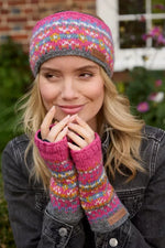 Load image into Gallery viewer, luscious scarves wool handwarmer Pachamama Pink Iona Handwarmer , Handknitted , Fairtrade
