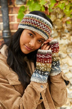 Load image into Gallery viewer, luscious scarves wool handwarmers Pachamama Helmsdale Handwarmer, Handmade, Fairtrade
