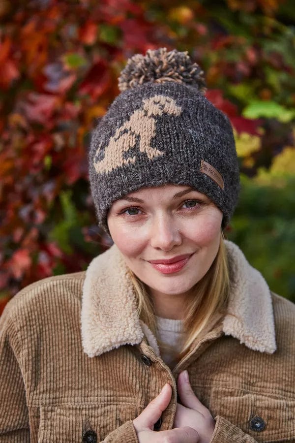luscious scarves wool hat Pachamama Labrador Dog Bobble Beanie, Fairtrade, Handmade