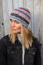 Load image into Gallery viewer, luscious scarves wool hat Pachamama Ladies Classic Fairisle Beanie, Oatmeal , Handknitted , Fairtrade
