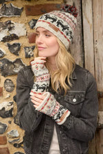 Load image into Gallery viewer, luscious scarves wool hat Pachamama Ladies Crafty Cat Bobble Beanie , Handknitted , Fairtrade
