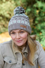 Load image into Gallery viewer, luscious scarves wool hat Pachamama Loch Fyne (Merino) Roll Back Beanie Green
