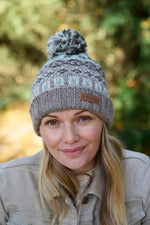 Load image into Gallery viewer, luscious scarves wool hat Pachamama Loch Fyne (Merino) Roll Back Beanie Green
