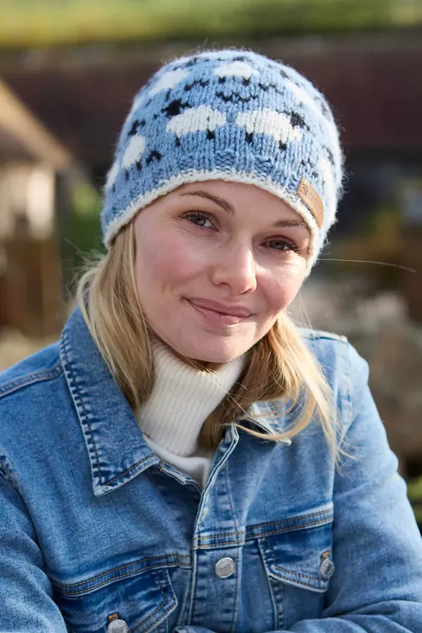 luscious scarves wool hat Pachamama Sheep (Merino) Beanie Blue