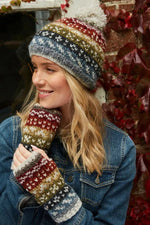 Load image into Gallery viewer, luscious scarves wool hats Pachamama Helmsdale Bobble Beanie, Handmade, Fairtrade
