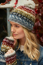 Load image into Gallery viewer, luscious scarves wool hats Pachamama Helmsdale Bobble Beanie, Handmade, Fairtrade

