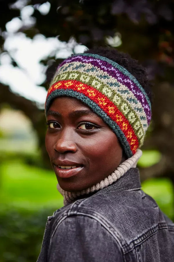 luscious scarves wool head band Pachamama Elveden Headband , Handknitted , Fairtrade