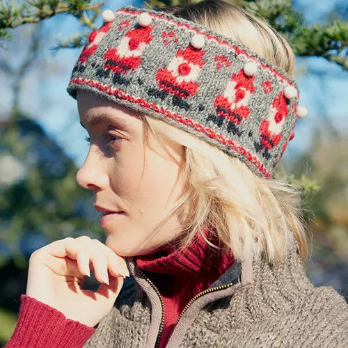 luscious scarves wool head band Pachamama Hand Knitted Sanya Headband , Fairtrade