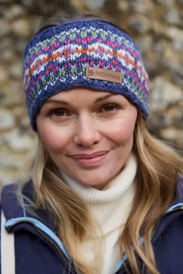 luscious scarves wool head band Pachamama Killarney (Merino) Headband Denim