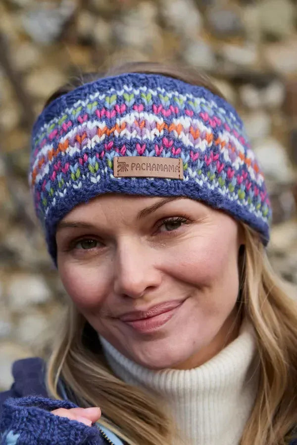 luscious scarves wool head band Pachamama Killarney (Merino) Headband Denim