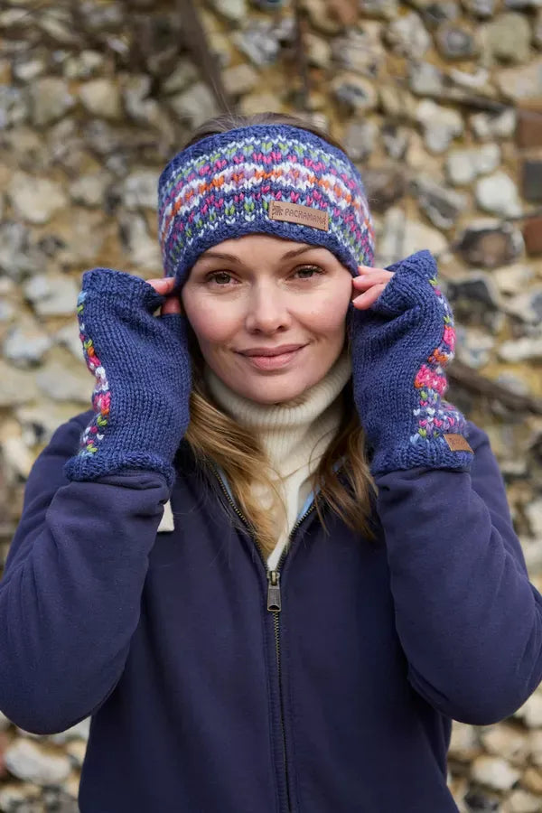 luscious scarves wool head band Pachamama Killarney (Merino) Headband Denim