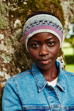 Load image into Gallery viewer, luscious scarves wool head band Pachamama Ladies Classic Fairisle Headband , Oatmeal ,Handknitted , Fairtrade
