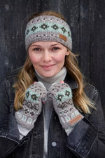 Load image into Gallery viewer, luscious scarves wool head band Pachamama Loch Fyne (Merino) Headband Green
